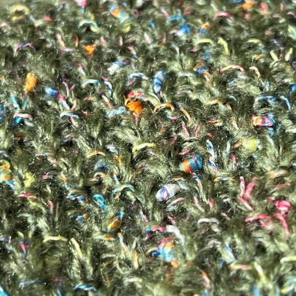 Serengeti Womens Sweater Size XL Green Rainbow Speckle Artsy Fall Earthy Boho - Picture 7 of 11